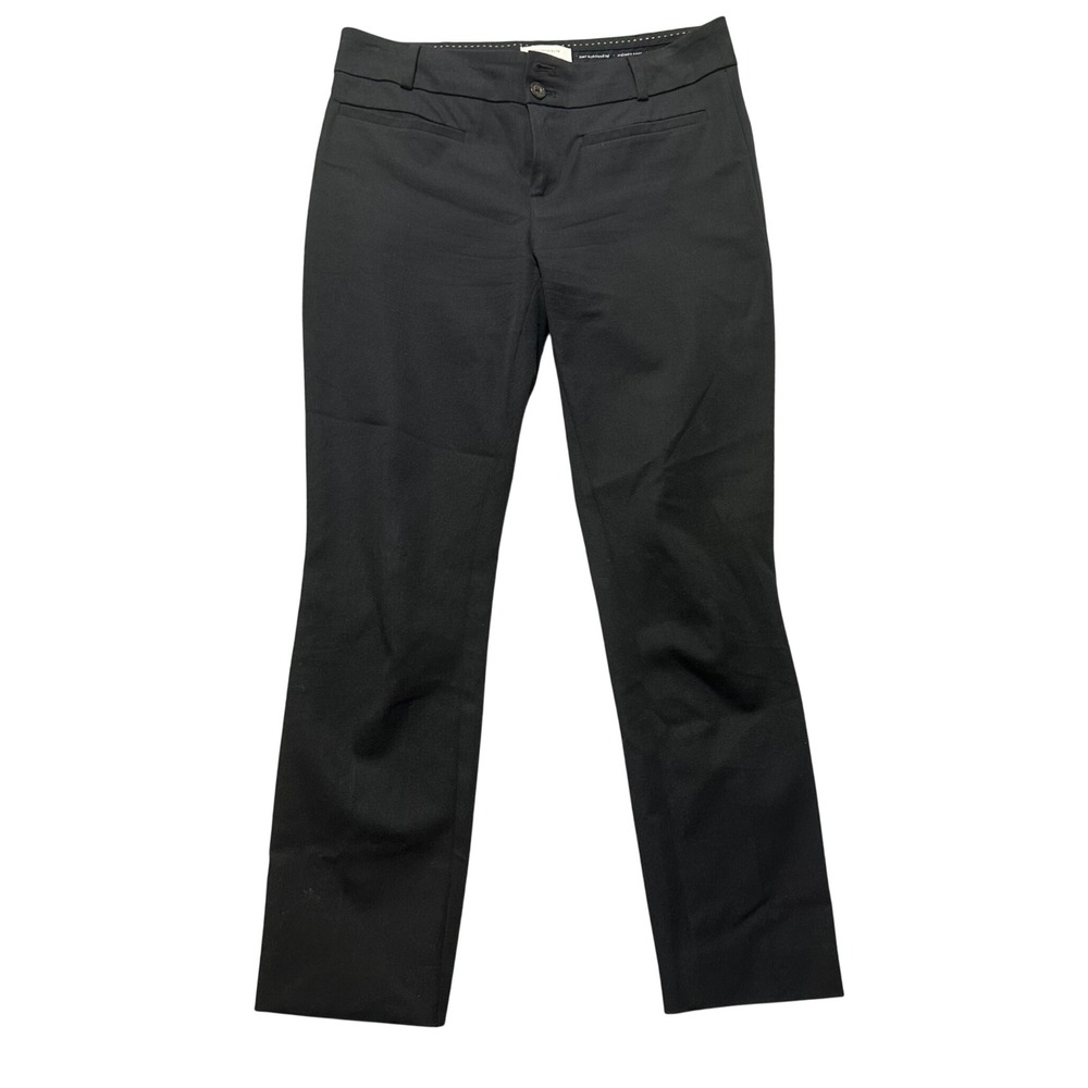 Anthropologie The Essential Slim Black Trouser Pants Women US 4 Professional‎